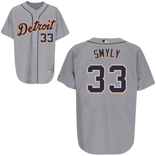 Drew Smyly #33 mlb Jersey-Detroit Tigers Women's Authentic Road Gray Cool Base Baseball Jersey